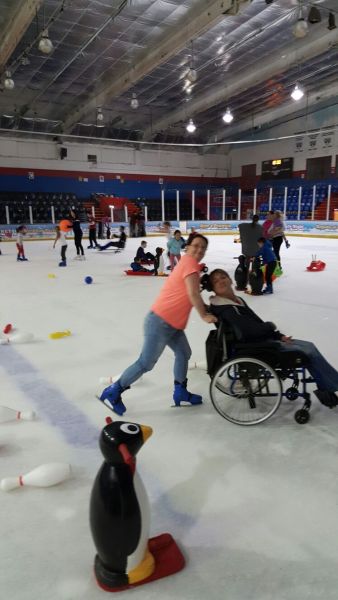 Wheelchair skating